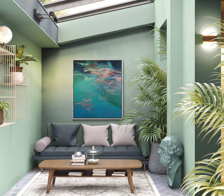 Original Abstract Expressionism Abstract Painting by Magdalena Morey