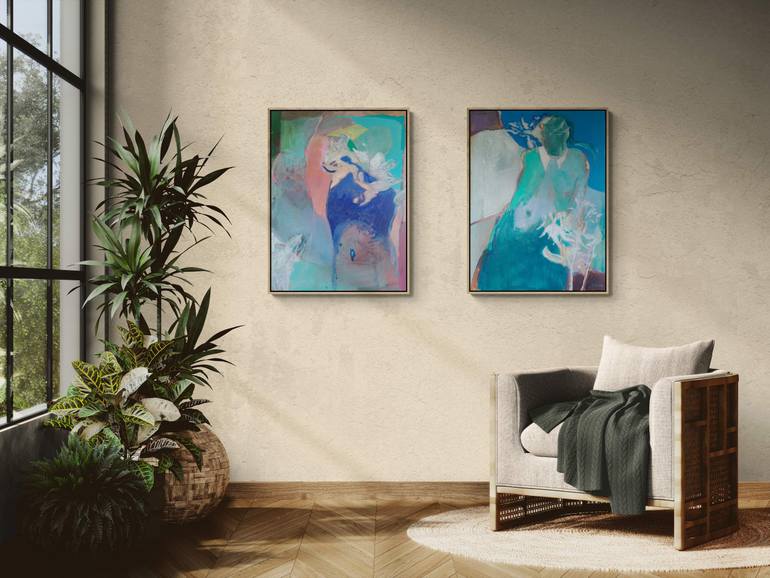 Original Abstract Expressionism Abstract Painting by Magdalena Morey