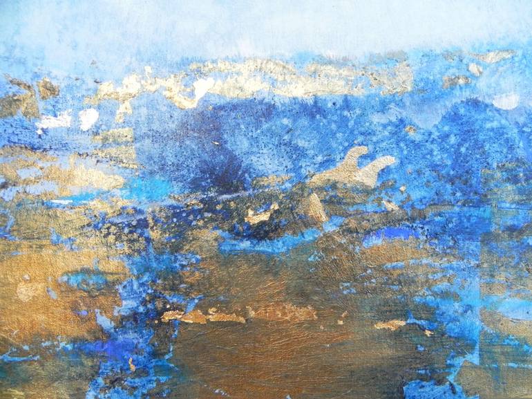 Original Abstract Expressionism Beach Painting by Magdalena Morey