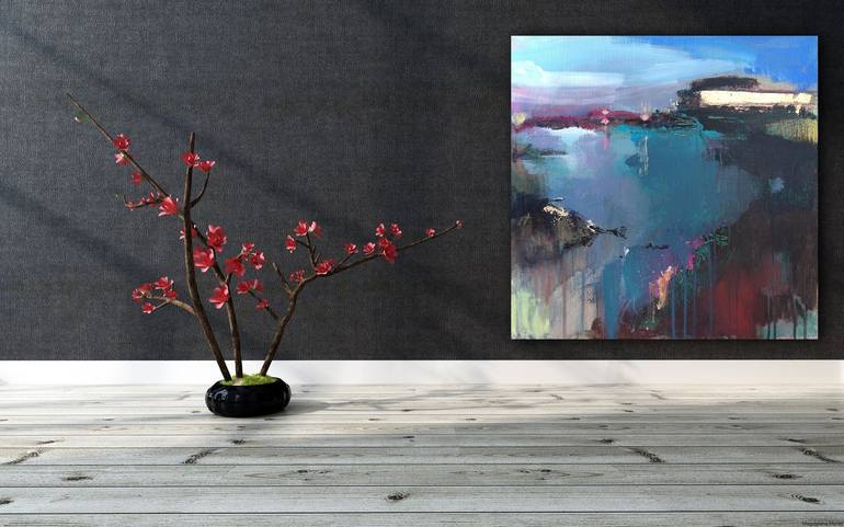 Original Abstract Landscape Painting by Magdalena Morey