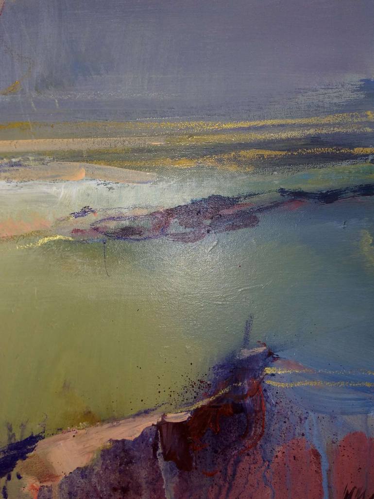 Original Abstract Language Painting by Magdalena Morey