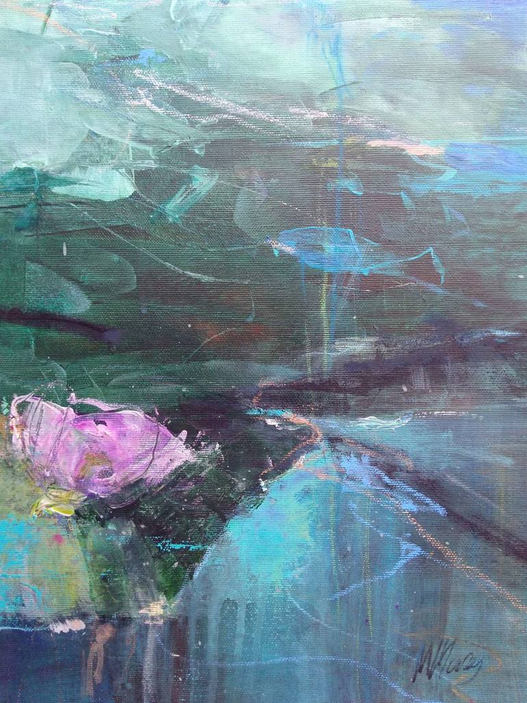 Original Abstract Expressionism Water Painting by Magdalena Morey