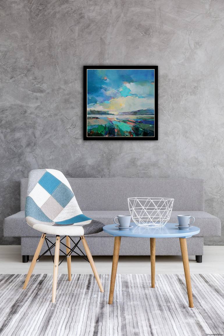 Original Abstract Landscape Painting by Magdalena Morey