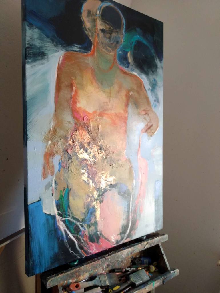 Original Abstract Women Painting by Magdalena Morey