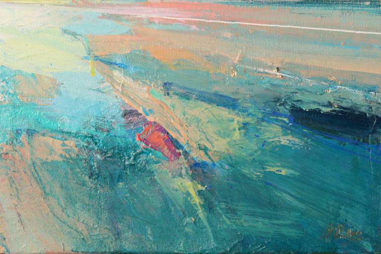 Original Abstract Beach Painting by Magdalena Morey