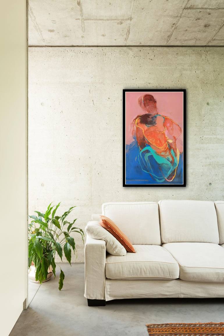 Original Abstract Portrait Painting by Magdalena Morey