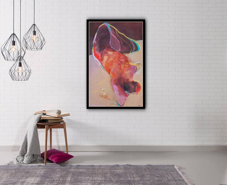 Original Abstract Portrait Painting by Magdalena Morey