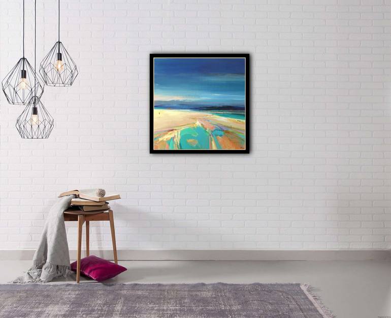 Original Abstract Beach Painting by Magdalena Morey