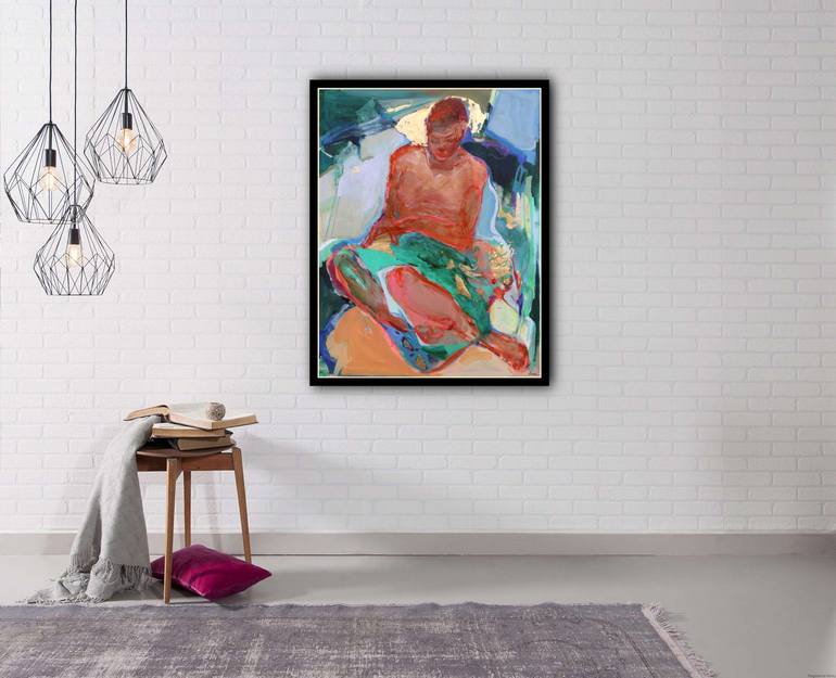 Original Abstract People Painting by Magdalena Morey