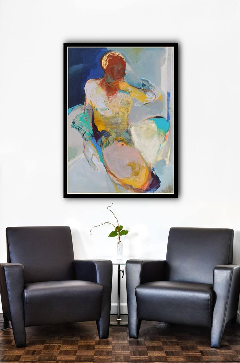 Original Abstract Portrait Painting by Magdalena Morey