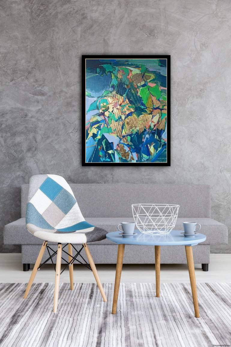 Original Abstract Botanic Painting by Magdalena Morey