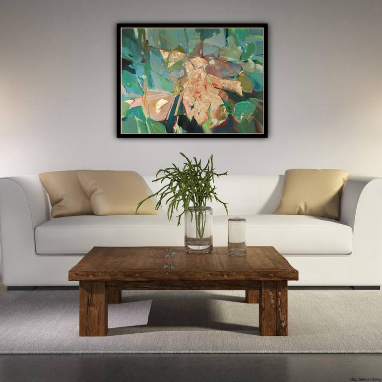 Original Abstract Botanic Painting by Magdalena Morey