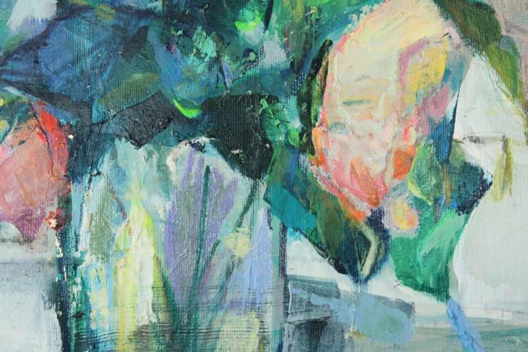 Original Abstract Floral Painting by Magdalena Morey