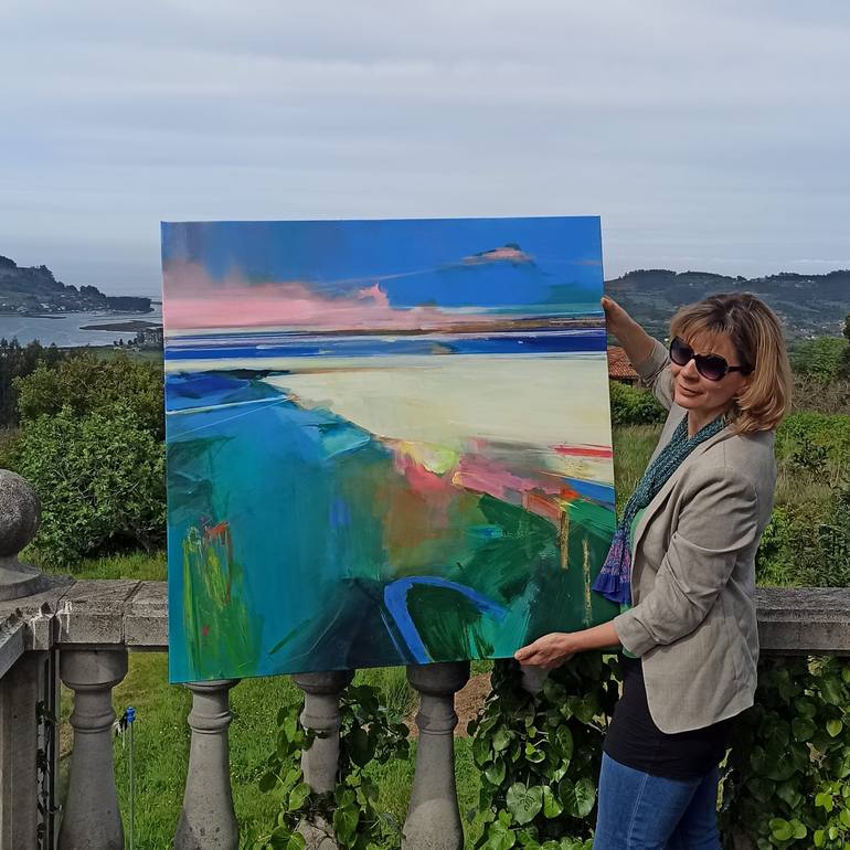 Original Abstract Landscape Painting by Magdalena Morey