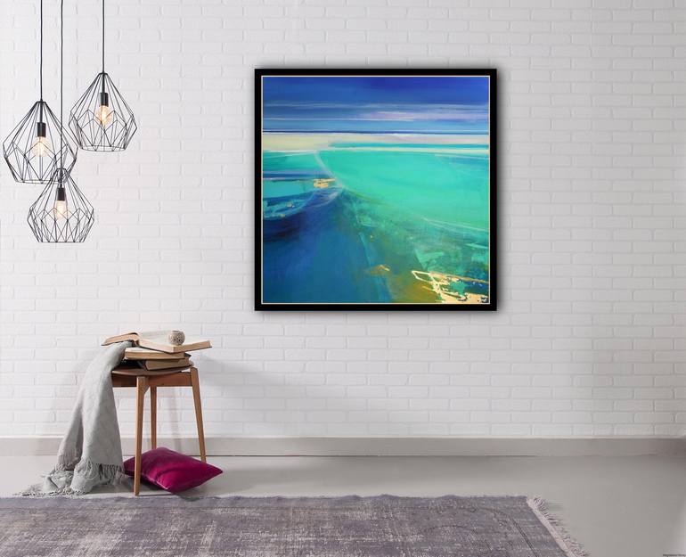 Original Abstract Seascape Painting by Magdalena Morey