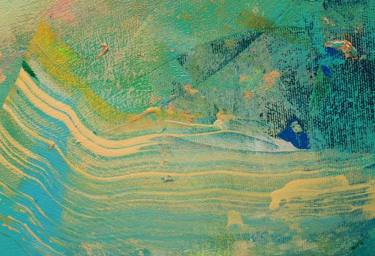 Original Abstract Expressionism Beach Painting by Magdalena Morey