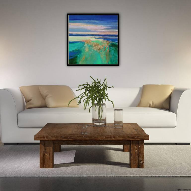 Original Abstract Beach Painting by Magdalena Morey