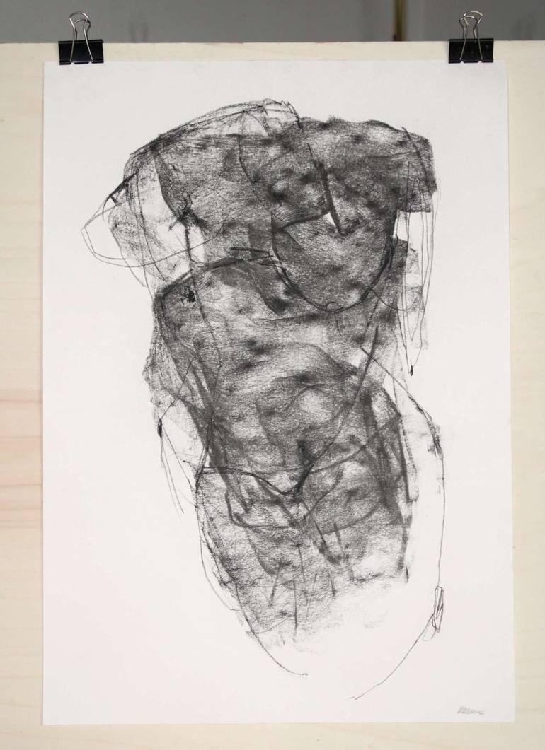 Original Abstract Body Drawing by Magdalena Morey