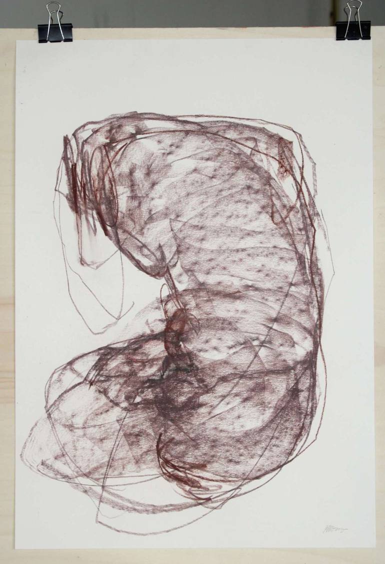 Original Abstract Body Drawing by Magdalena Morey