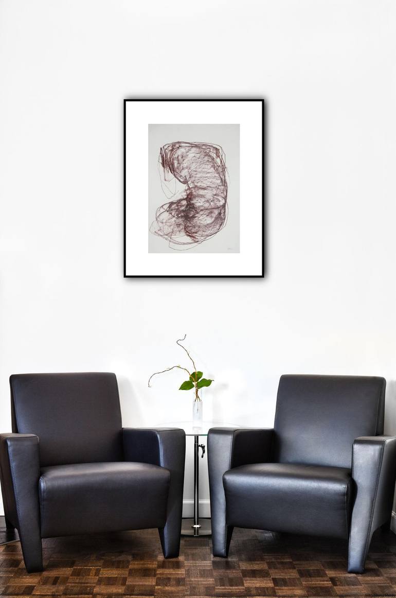 Original Abstract Body Drawing by Magdalena Morey