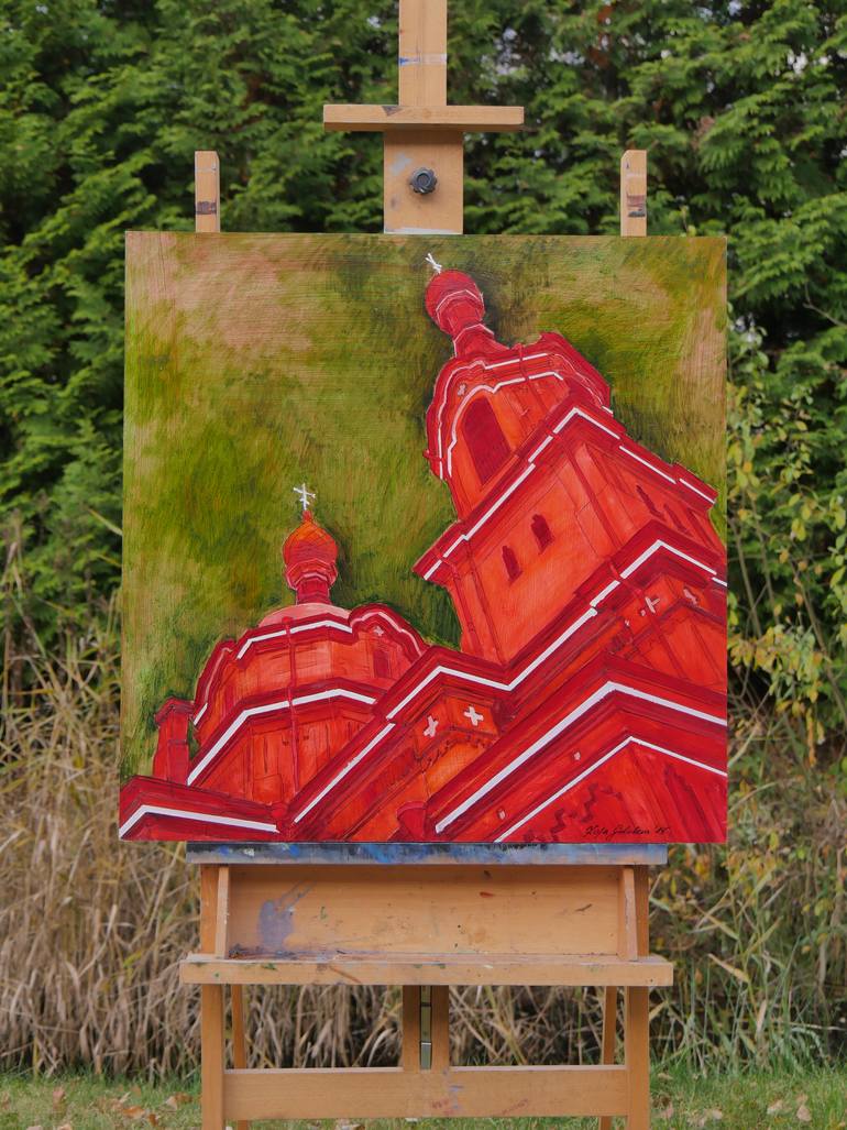 Original Abstract Landscape Painting by Zoja Golubeva