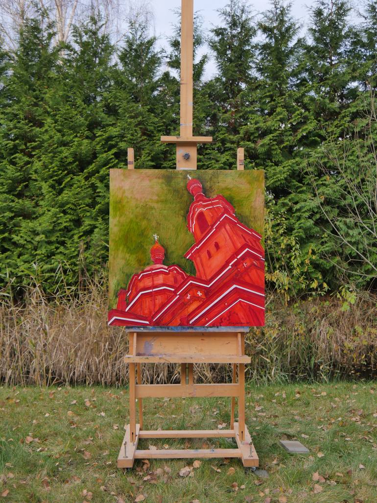 Original Abstract Landscape Painting by Zoja Golubeva