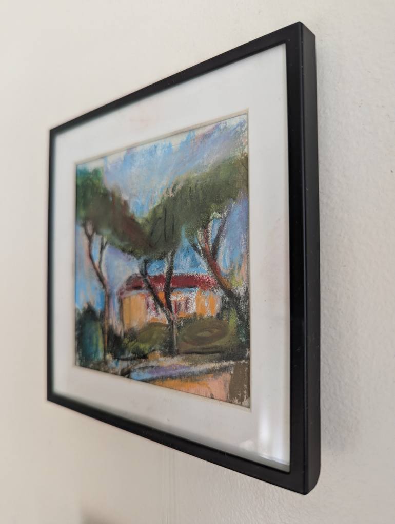 Original Color Field Painting Architecture Drawing by Victoria Boychenko