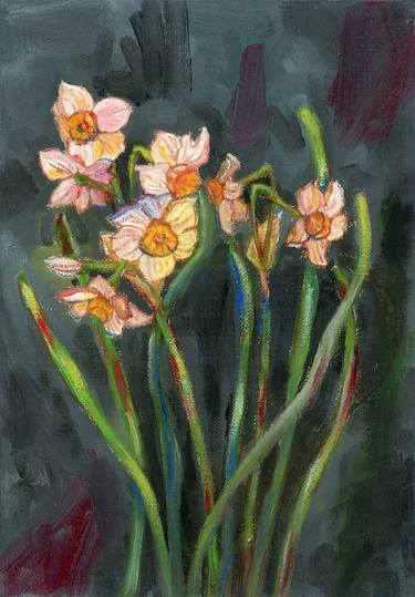 Original Contemporary Floral Paintings by Tenmi HANAGI
