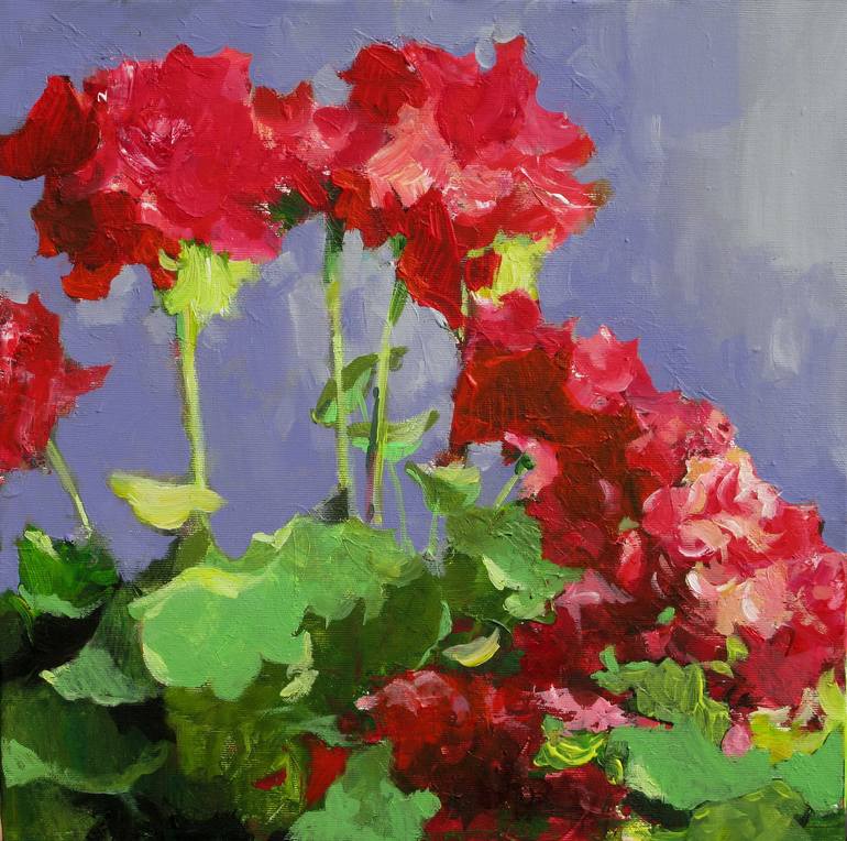 Geranium Painting by Taras Ros | Saatchi Art