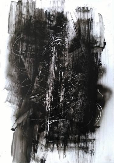 Original Abstract Expressionism Abstract Drawings by Mateusz Kijak