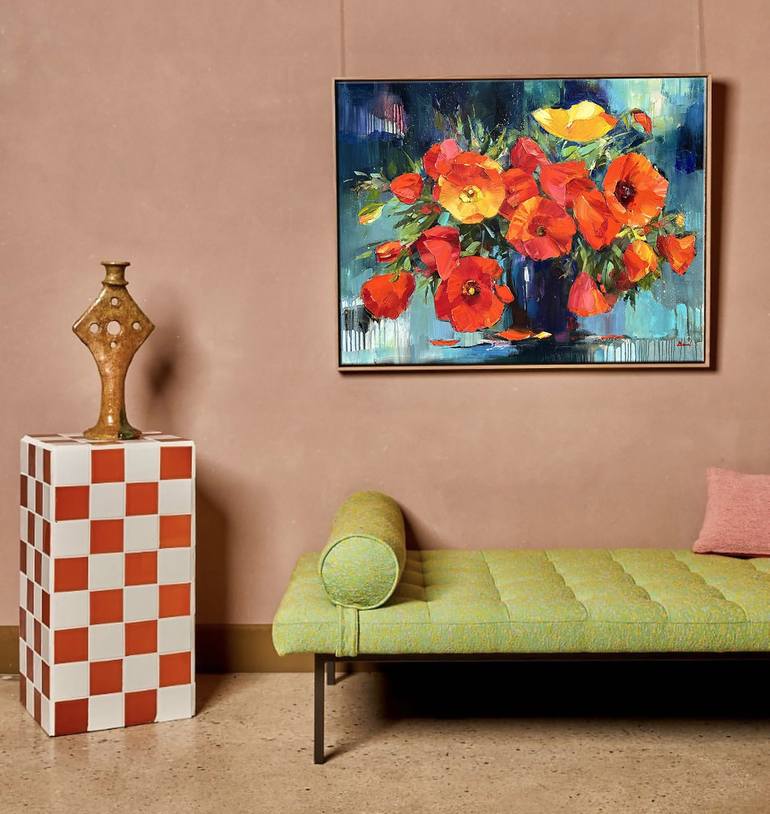 Original Impressionism Floral Painting by BOND Tetiana