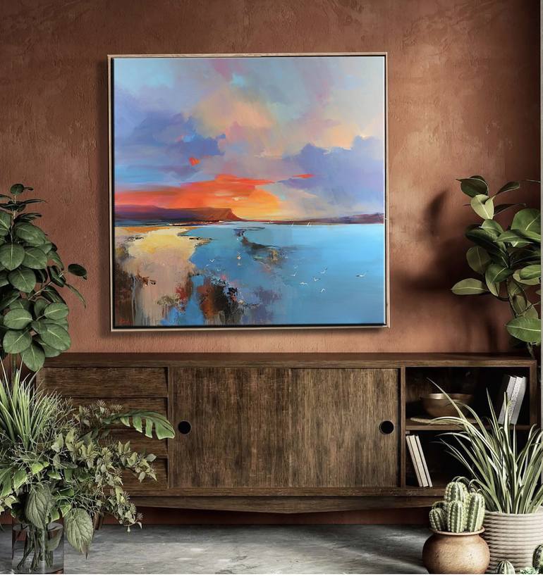 Original Impressionism Seascape Painting by BOND Tetiana