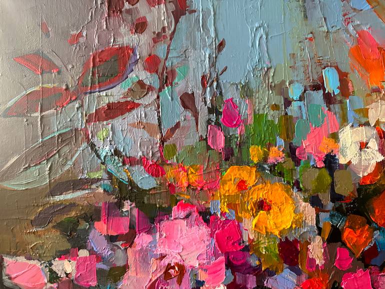 Original Impressionism Floral Painting by Bond Tetiana