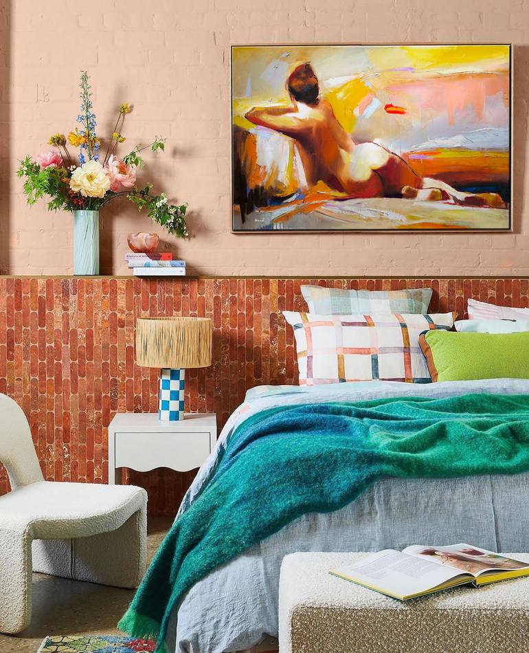 Original Impressionism Erotic Painting by Bond Tetiana