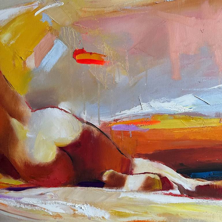 Original Impressionism Erotic Painting by Bond Tetiana
