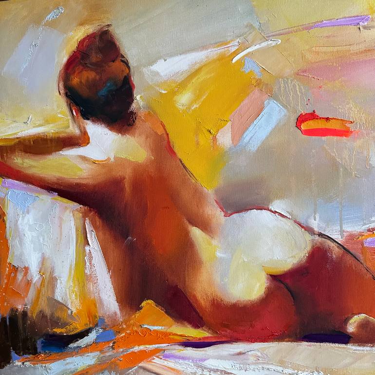 Original Impressionism Erotic Painting by Bond Tetiana