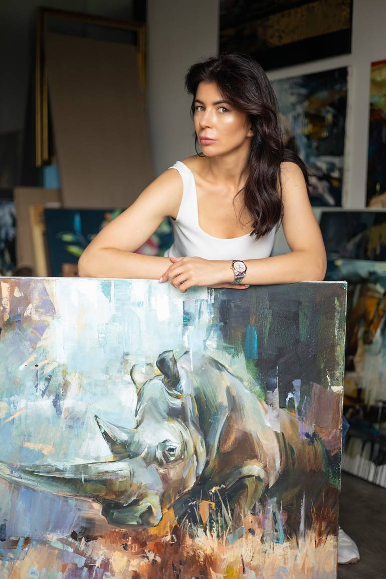 Original Expressionism Animal Painting by Bond Tetiana