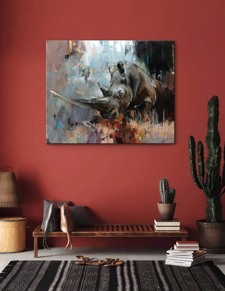 Original Expressionism Animal Painting by Bond Tetiana