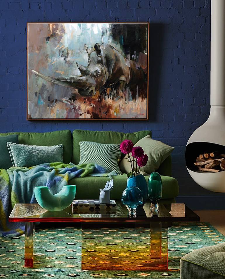 Original Expressionism Animal Painting by Bond Tetiana