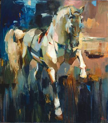 Original Expressionism Animal Painting by Bond Tetiana