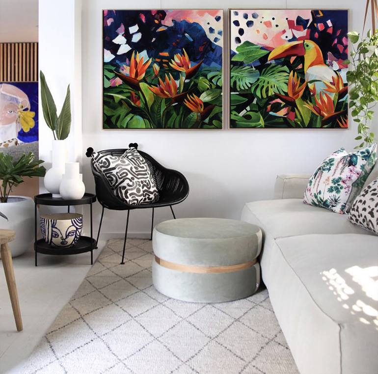 Original Floral Painting by BOND Tetiana