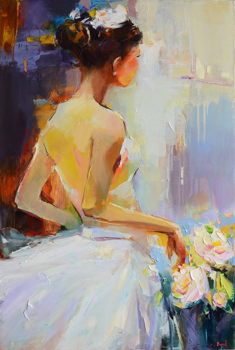 Original Expressionism People Paintings by Bond Tetiana