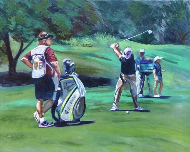 Golf Painting by Evelina Linn Saatchi Art