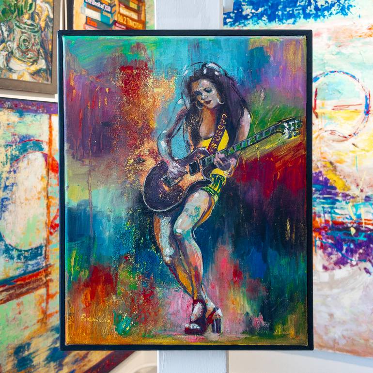 Original Abstract Music Painting by Evelina Linn