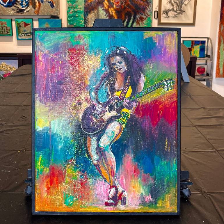 Original Abstract Music Painting by Evelina Linn