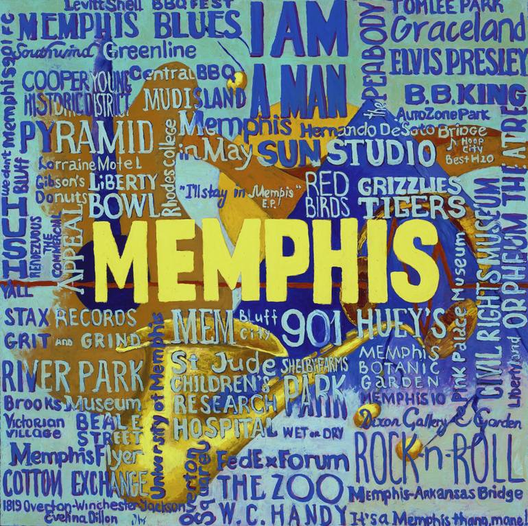 Downtown Memphis Tennessee Art Print // Orpheum Artwork // 