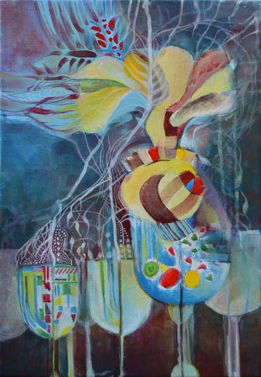 Original Surrealism Abstract Paintings by Oana Maria