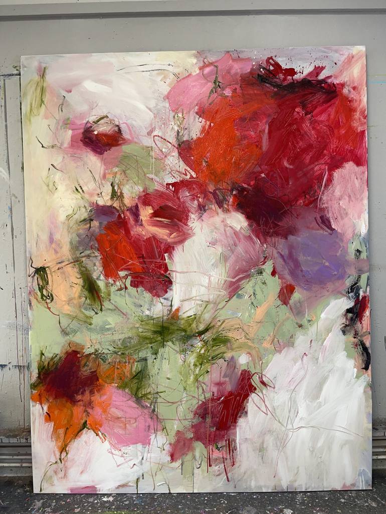 Original Abstract Expressionism Abstract Painting by Ines Klich
