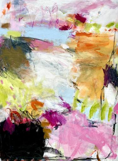 Original Abstract Expressionism Abstract Painting by Ines Klich