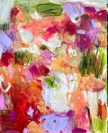 Original Abstract Expressionism Abstract Painting by Ines Klich